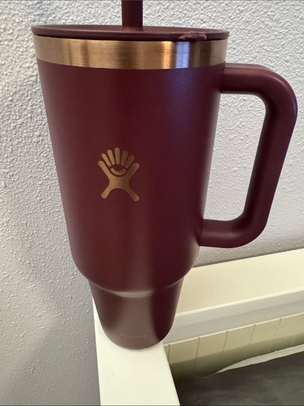 Hydro Flask Black Cherry Insulated Travel Mug with Handle